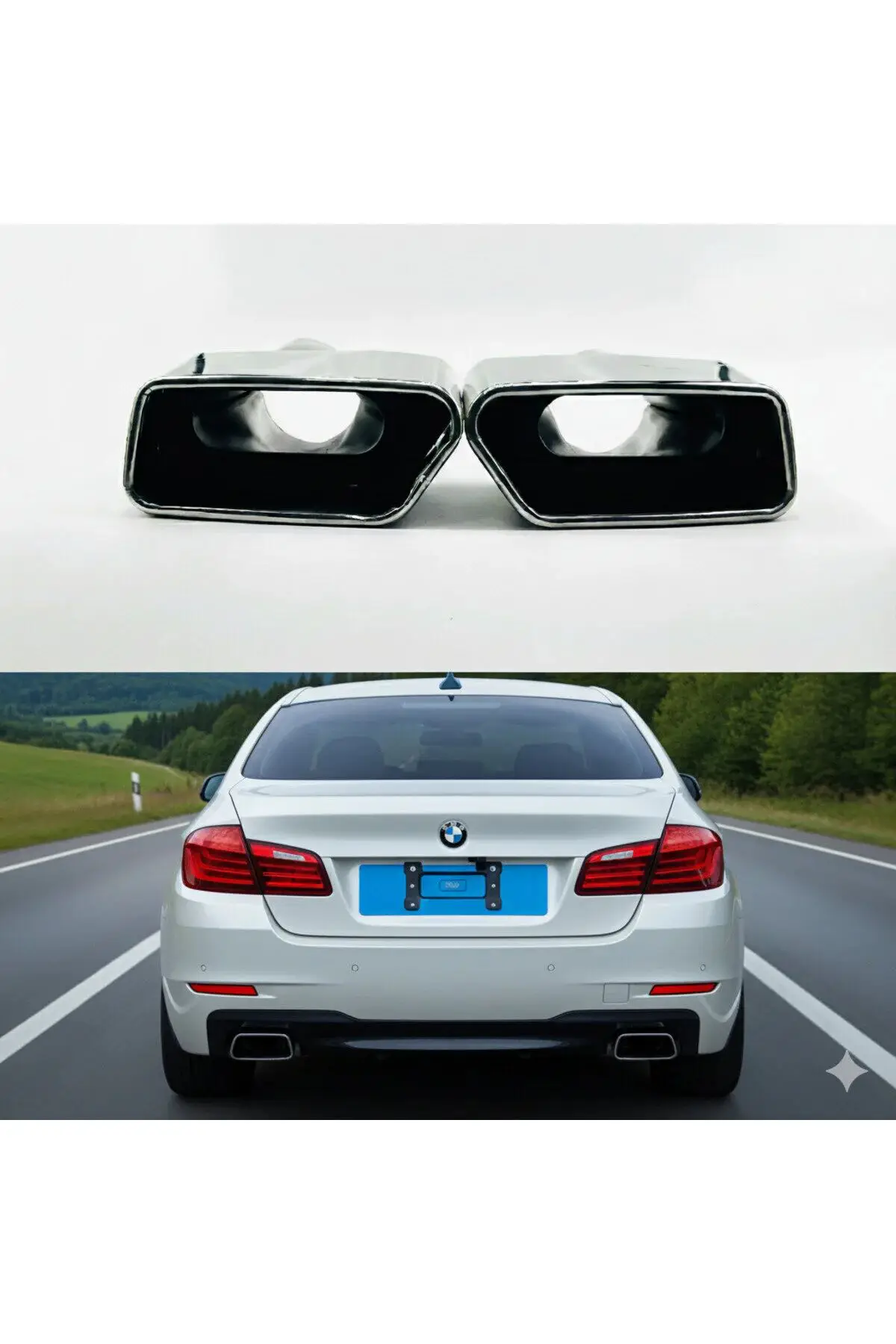 BMW 5 Serisi F10 Arka Egzoz Ucu | ITHAL 5F10 0003