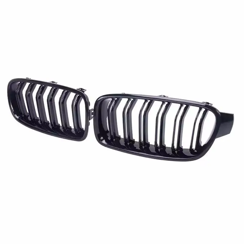 BMW F30 Piano Black Double Slat Grille Set