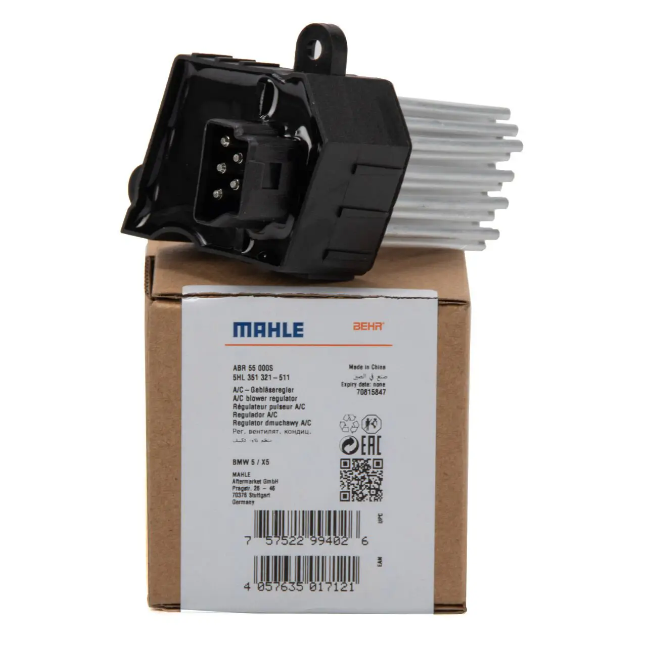 Bmw E46 Heater Resistor A/C Comb | MAHLE ABR 55 000S