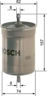 BMW 3 Serisi E36 320i M50 Yakıt Filtresi | BOSCH 09864B2008