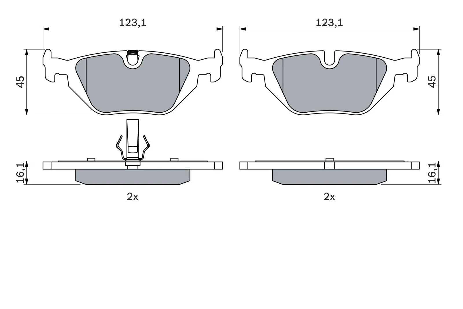 BMW E86 Z4 3.0si Brake Brake Pad Rear | BOSCH 0986424484