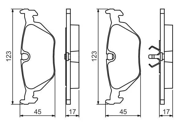 BMW E36 Z3 3.0i Brake Brake Pad Rear | BOSCH 0986460964