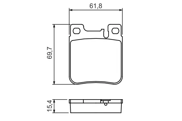 Mercedes W208 CLK 320 Fren Balatası Arka | BOSCH 0986460965