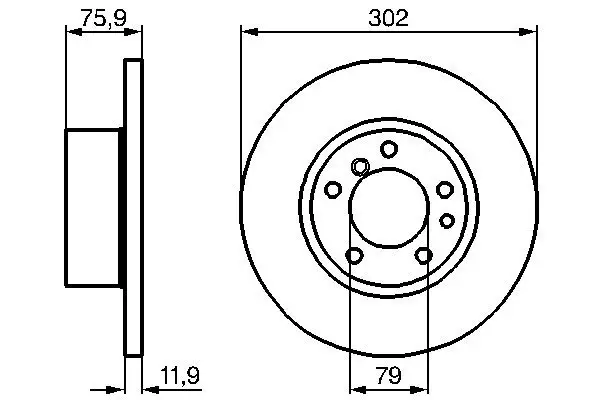 BMW E34 518i Fren Diski Ön | BOSCH 0986478319