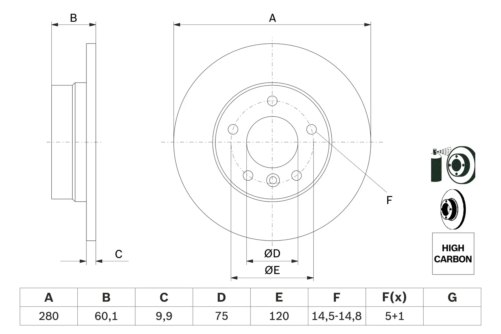 BMW E36 318is Fren Diski Arka | BOSCH 0986478561
