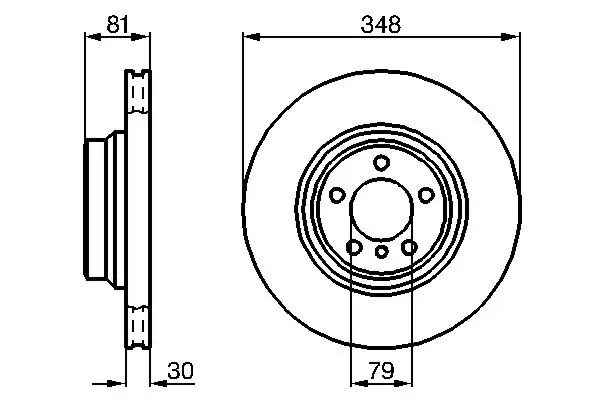 BMW E65 740d Brake Disc Front | BOSCH 0986479003