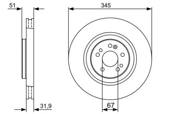 Mercedes W163 ML Fren Diski Ön | BOSCH 0986479405