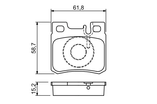 Mercedes W202 C 230T-Modell Brake Brake Pad Rear | BOSCH 0986490260