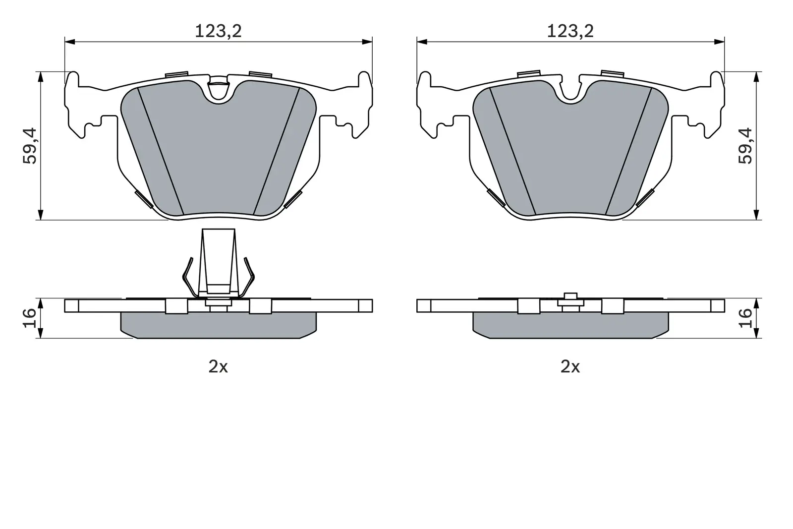 BMW E39 M5 Brake Brake Pad Rear | BOSCH 0986494006