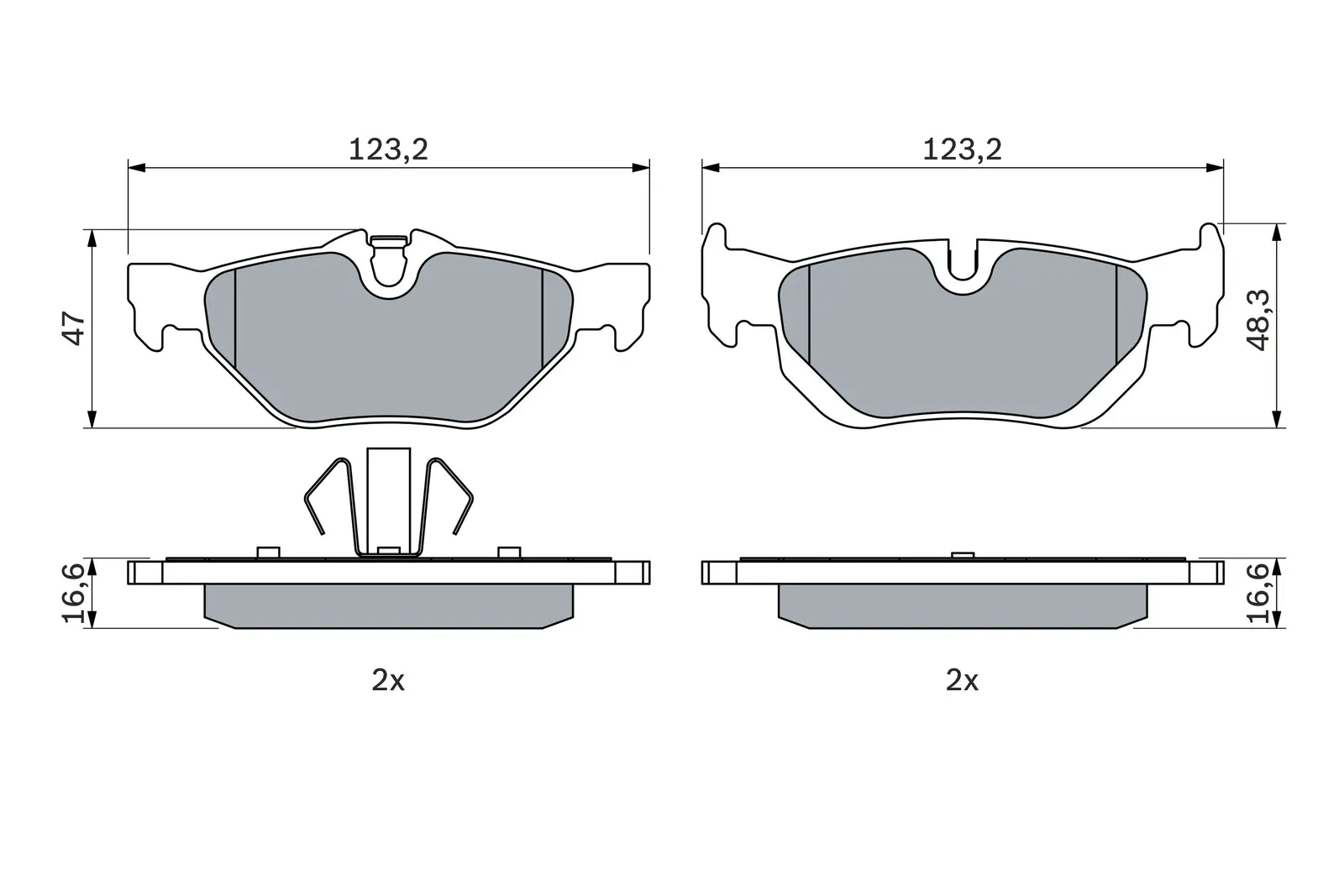 BMW F30 320 2.0i Brake Brake Pad Rear | BOSCH 0986494272