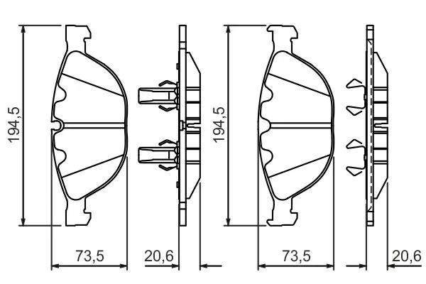 BMW E66 760Li Brake Brake Pad Front | BOSCH 0986494349