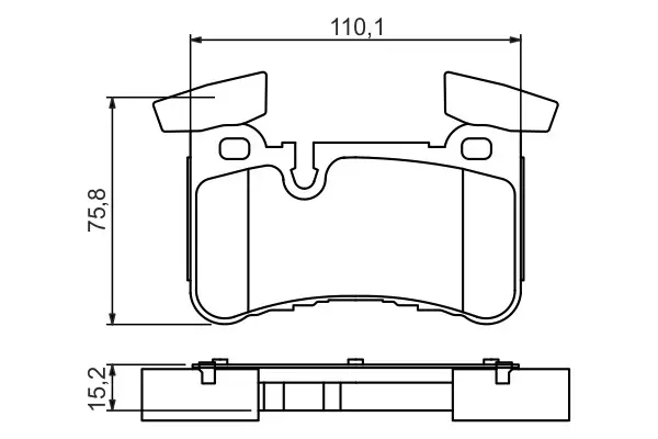 Mercedes W219 CLS 63 AMG Brake Brake Pad Rear | BOSCH 0986494411