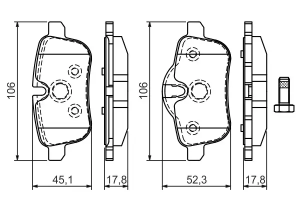 BMW E89 Z4 sDrive 18 i Fren Balatası Arka | BOSCH 0986494450