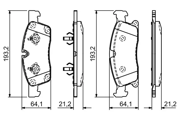 Mercedes W166 GLE 350d Brake Brake Pad Front | BOSCH 0986494672