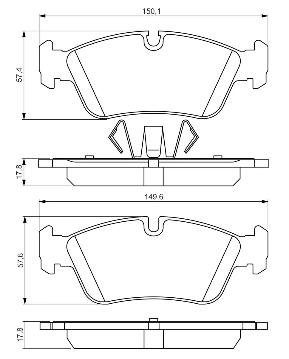 BMW E90 318d Brake Brake Pad Front | BOSCH 0986495276