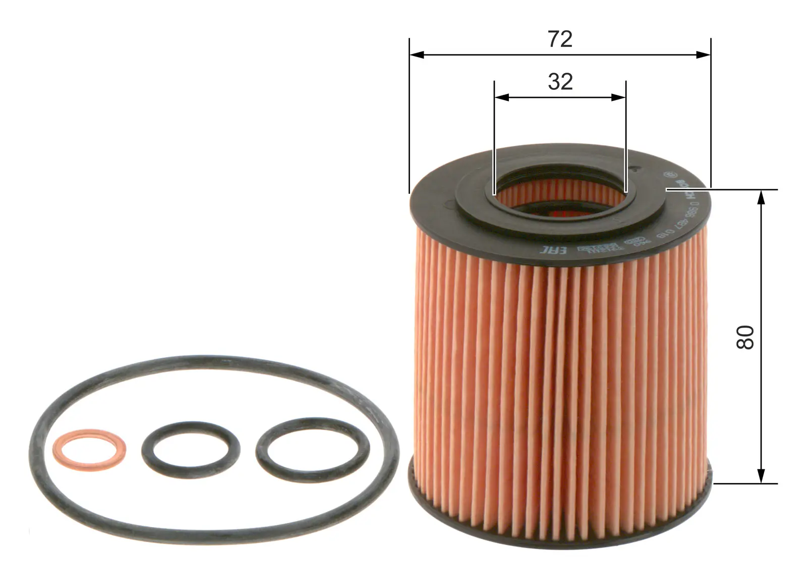 BMW E81/E87 N43 N45 N46 Oil Filter | BOSCH 09864B7018