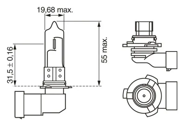 BMW E36 Z3 Uzun Huzmeli Far Ampulü | BOSCH 1987301131