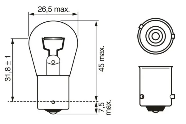 Mercedes W253 GLC Serisi Arka Sinyal Lambası Ampulü | BOSCH 1987302213