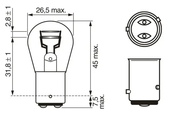 Mercedes W220 S Serisi Arka Sis Farı Ampulü | BOSCH 1987302215