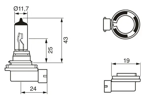 BMW E46 3 Series Fog Headlight Bulb | BOSCH 1987302806