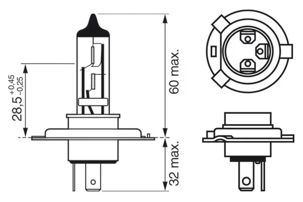 Mercedes W638 Vito Series Short Beam Headlight Bulb | BOSCH 1987302833