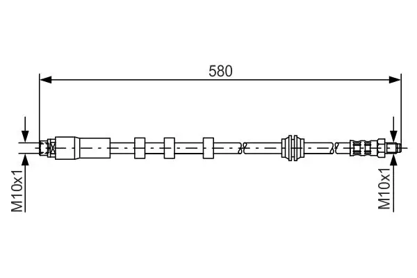 BMW E60 540i Brake Hose Front | BOSCH 1987476093