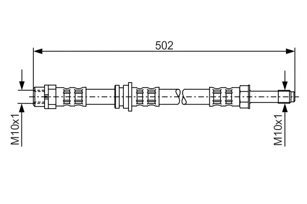 BMW E46 316i Brake Hose Outer Rear | BOSCH 1987476971