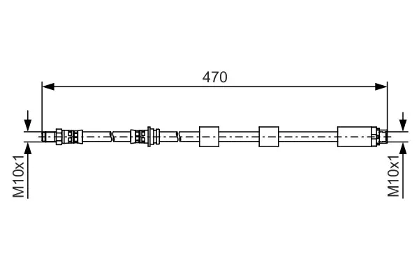 BMW E90 335i Brake Hose Front | BOSCH 1987481481