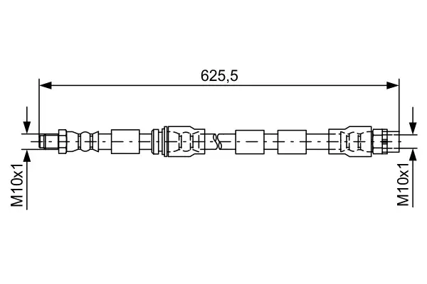 BMW E72 ActiveHybrid X6 Brake Hose Front | BOSCH 1987481589