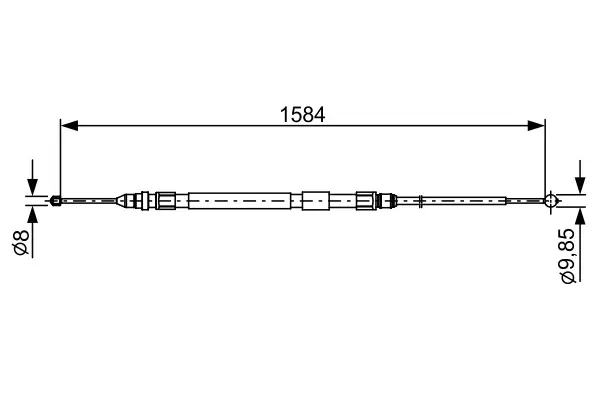 BMW F33 435i Left Brake Cable | BOSCH 1987482491