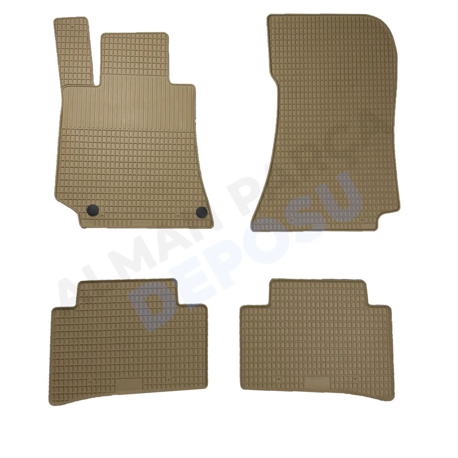 Mercedes W212 Rubber Floor Mat Beige Odorless Original Custom-Cut Schönek