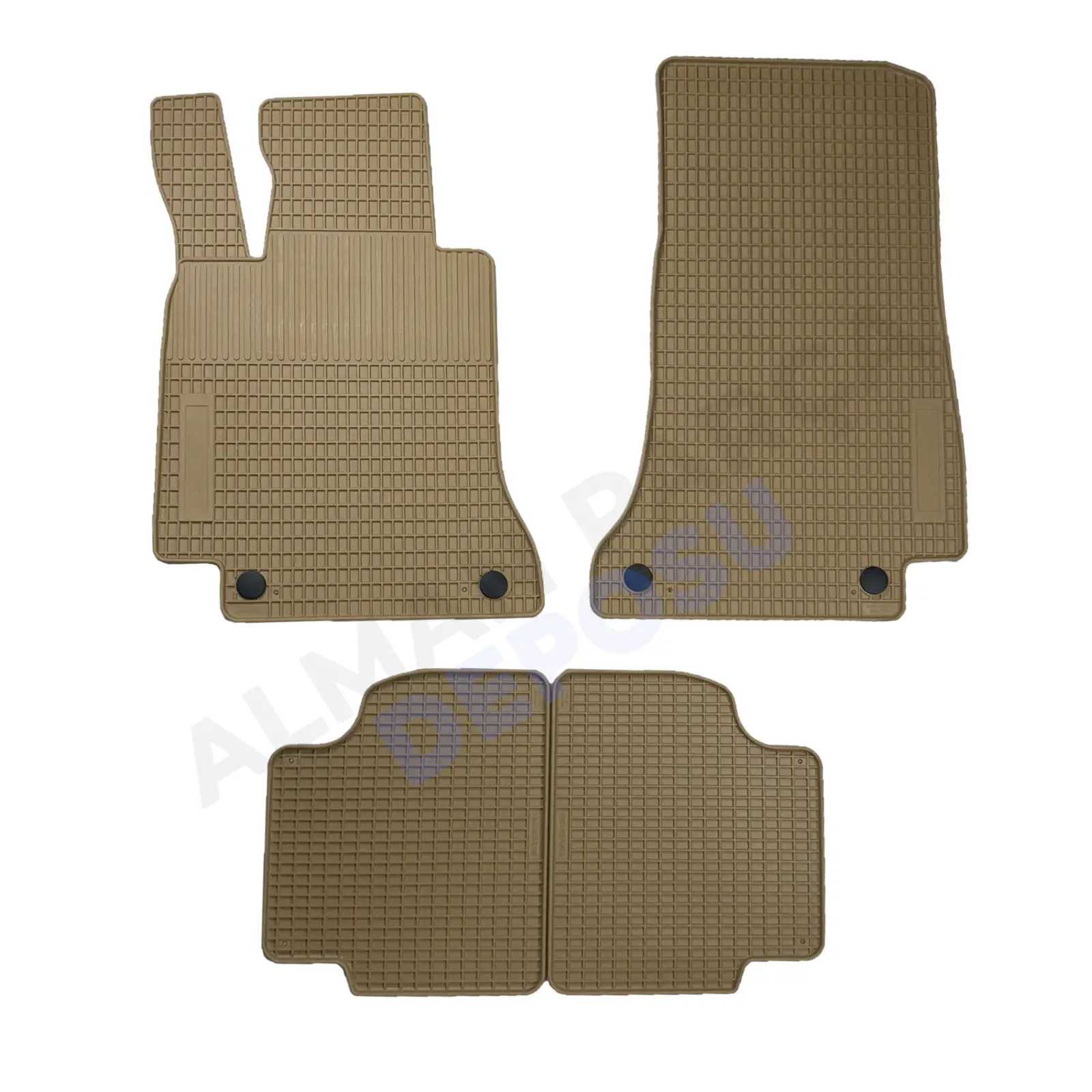 Mercedes W205 Rubber Floor Mat Beige Odorless Original Custom-Cut Schönek