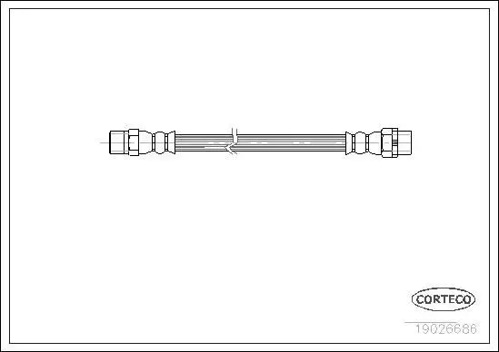 BMW 3 Series E46 Brake Hose Rear | CORTECO 19026686