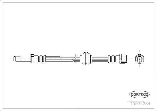 Mercedes W639 Brake Hose Front | CORTECO 19035284