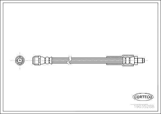 Mercedes W639 Brake Hose Rear | CORTECO 19035288