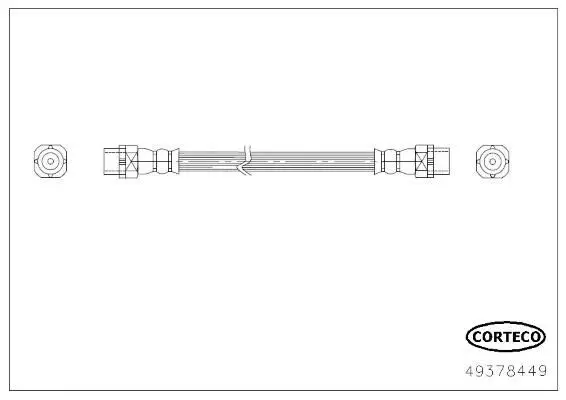 BMW X5 Series E70 Brake Hose Rear Left | CORTECO 49378449