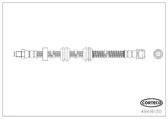 Mercedes W166 Brake Hose Rear | CORTECO 49416130