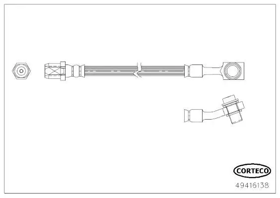 Mercedes W205 Fren Hortumu Arka | CORTECO 49416138