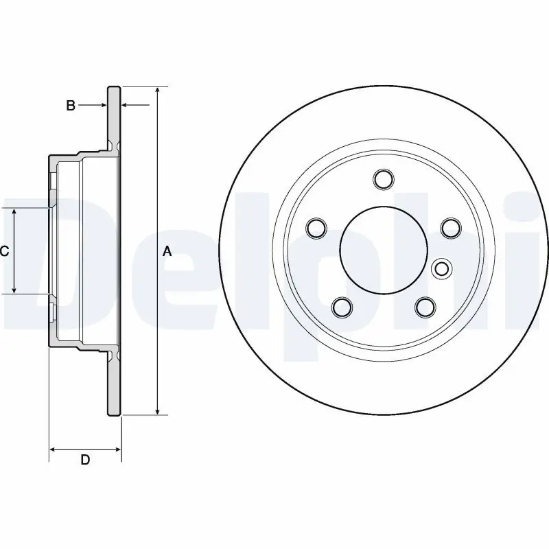 BMW 3 Series E46 Brake Disc Rear Solid 280mm | DELPHI BG2624