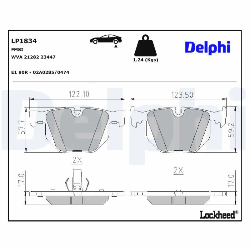 BMW 7 Serisi E65 Fren Balatası Arka | DELPHI LP1834