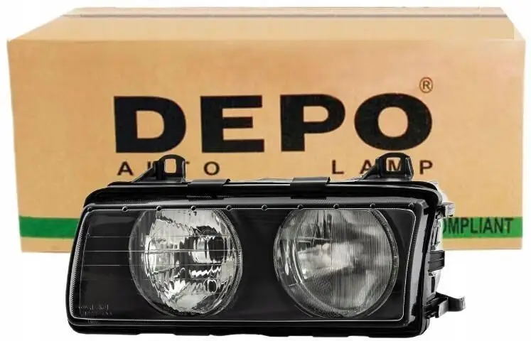 BMW E36 Left Headlight Without Lens - DEPO 444-1125L-LD-E