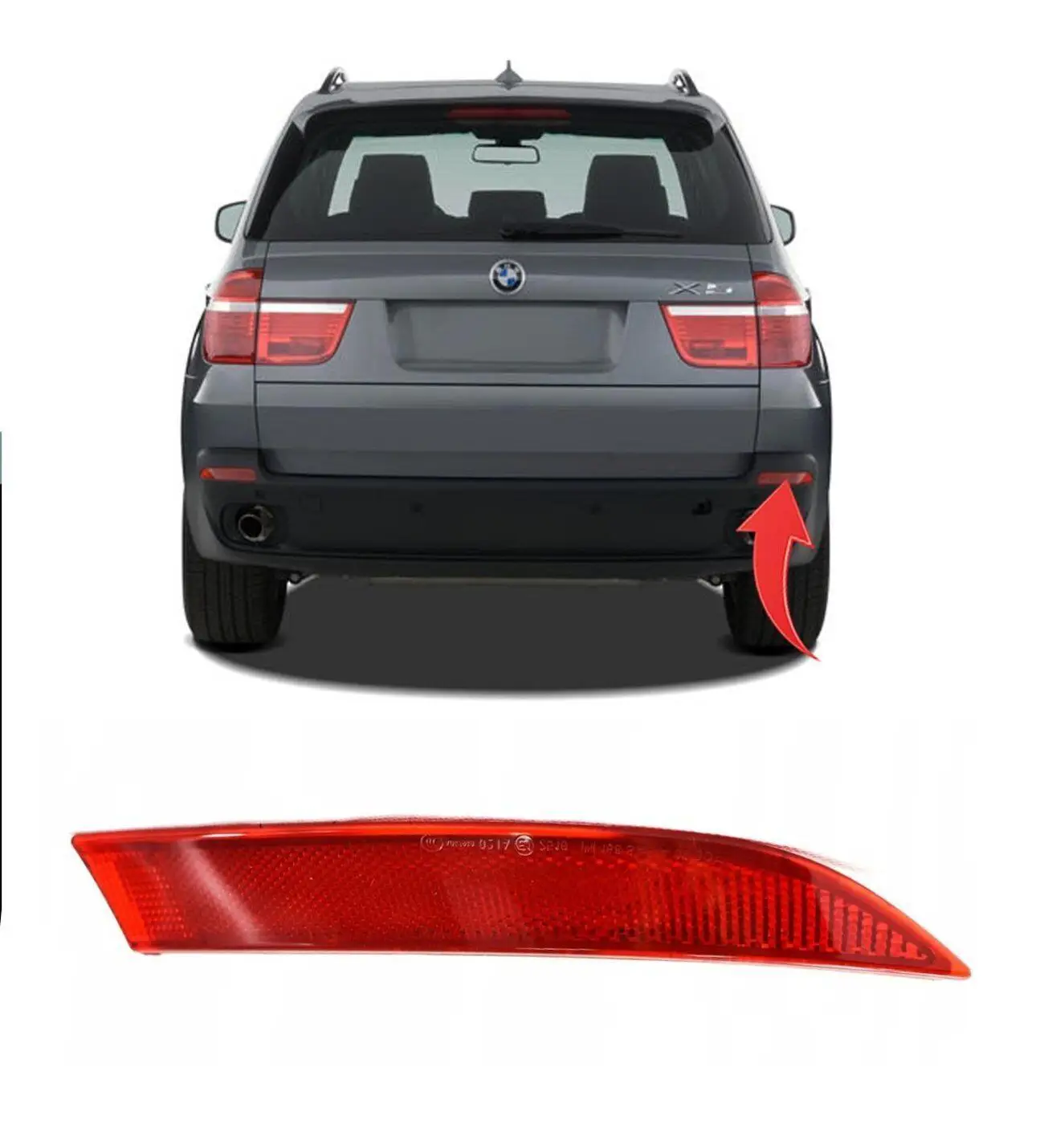 BMW X E70 Right Rear Bumper Reflector - GKL 340385