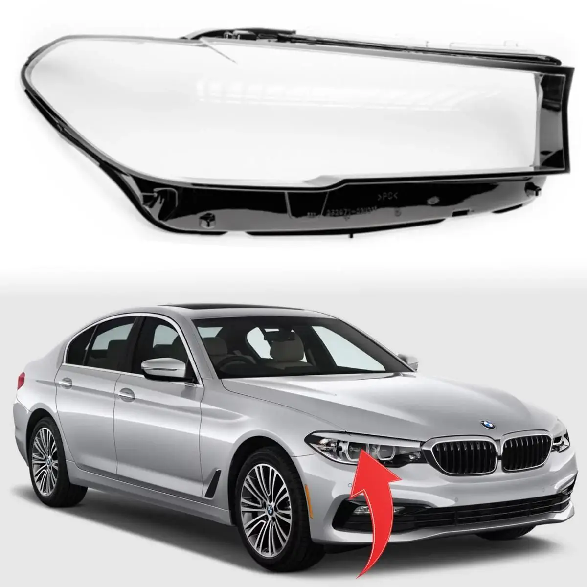 BMW 5 Series G30 Right Headlight Lens | GKL 340837