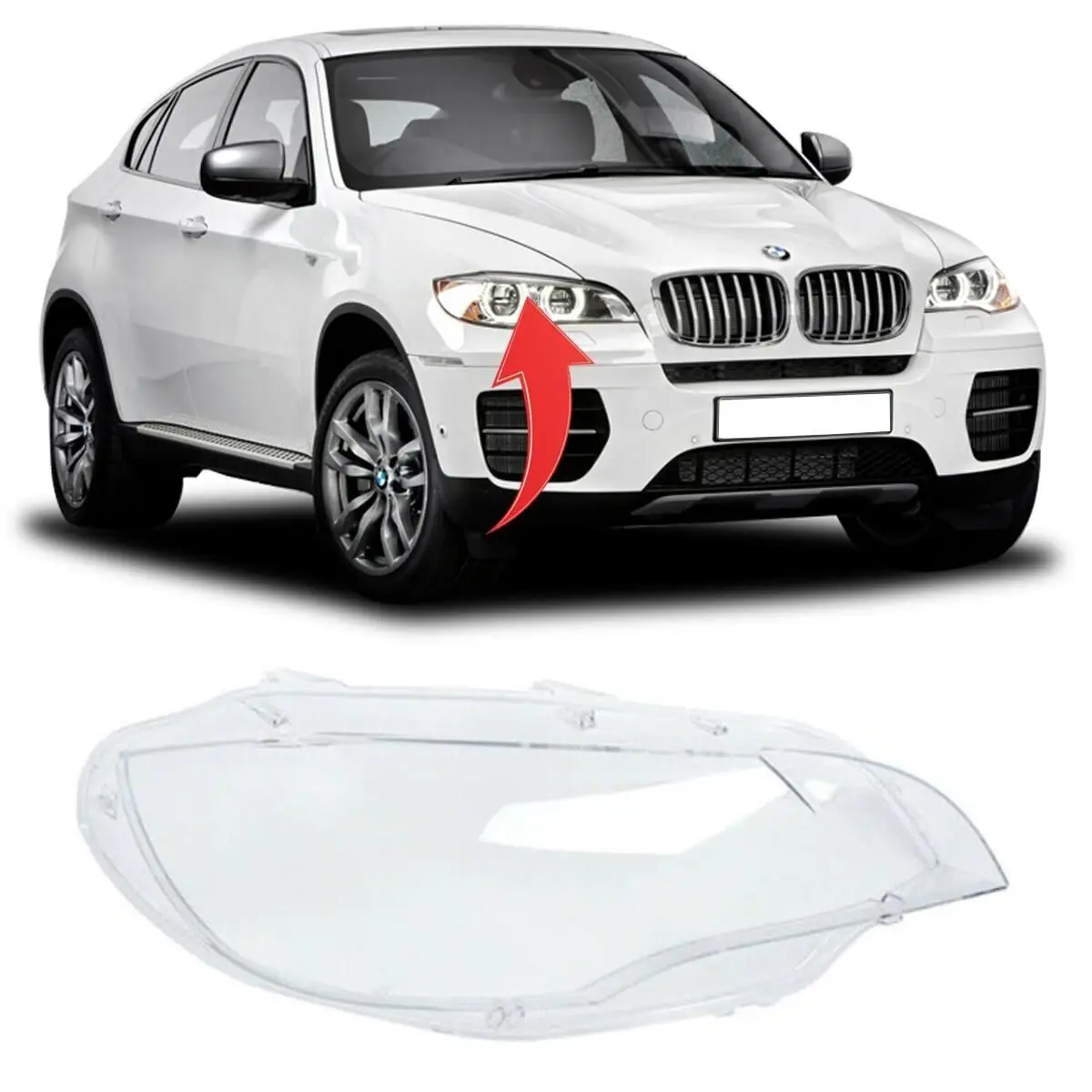 BMW X6 E71 Right Headlight Lens | GKL 340861