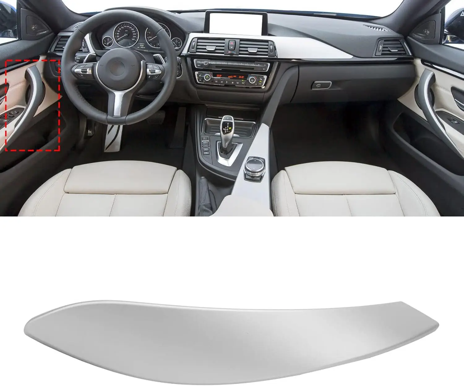 Bmw F32 Kapı Tutamak Kaplaması Ön-Arka Sol (Gri) | GKL 342608