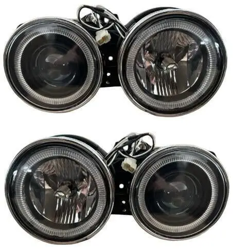 BMW 3 E30 Complete Headlight Set - Crystal Black