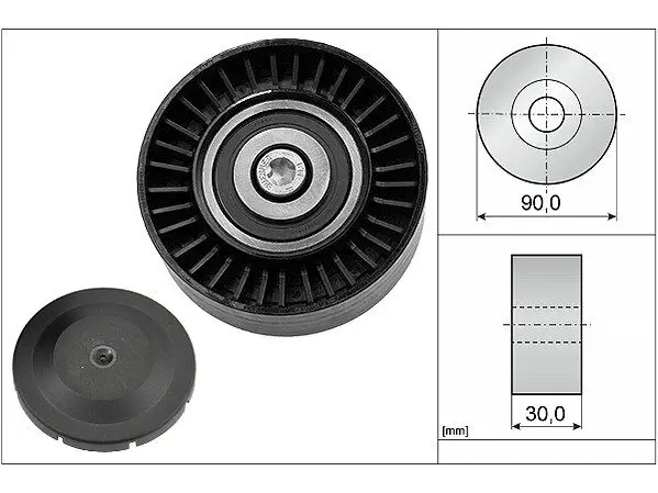 BMW 3 Series E90 335i V Belt Tensioner Pulley