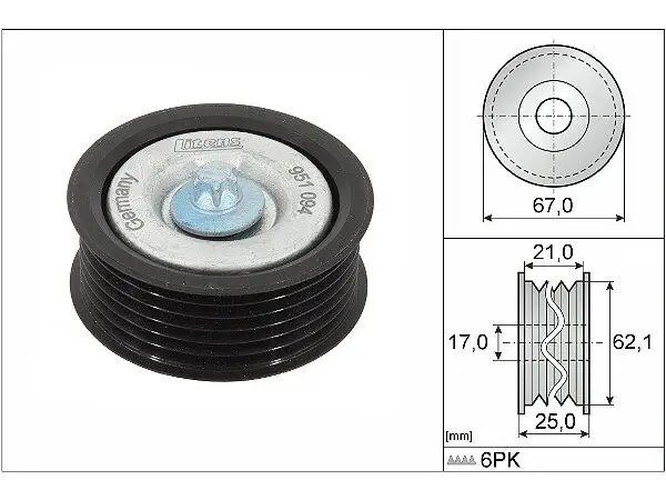 Mercedes C-Class W204 C 200 V Belt Tensioner Bearing | INA