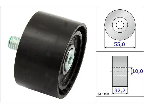 BMW 5 Series F10 525d V Belt Tensioner Pulley | INA