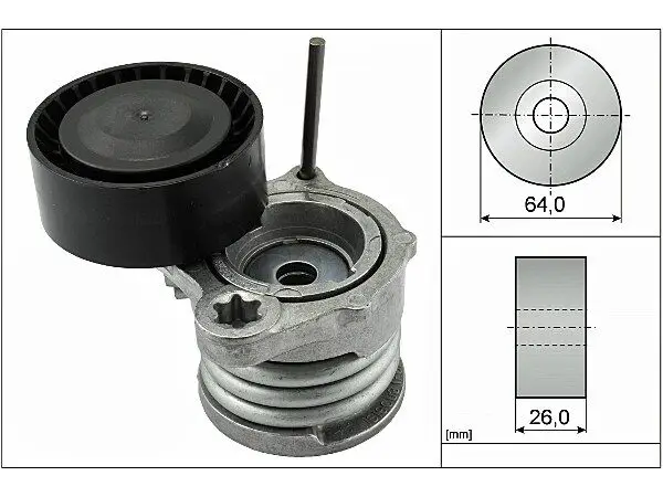 BMW 3 Series E90 330i V Belt Tensioner | INA